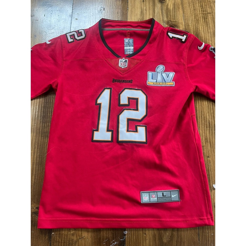 Nike Tom Brady Tampa Bay Buccaneers Super Bowl LV Jersey Youth Large Red 12